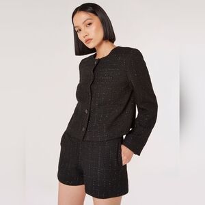 Metallic tweed jacket